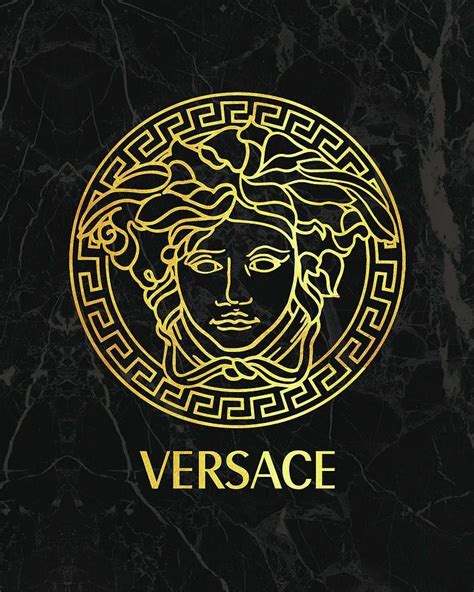 versace black and gold logo|Versace logo drawing.